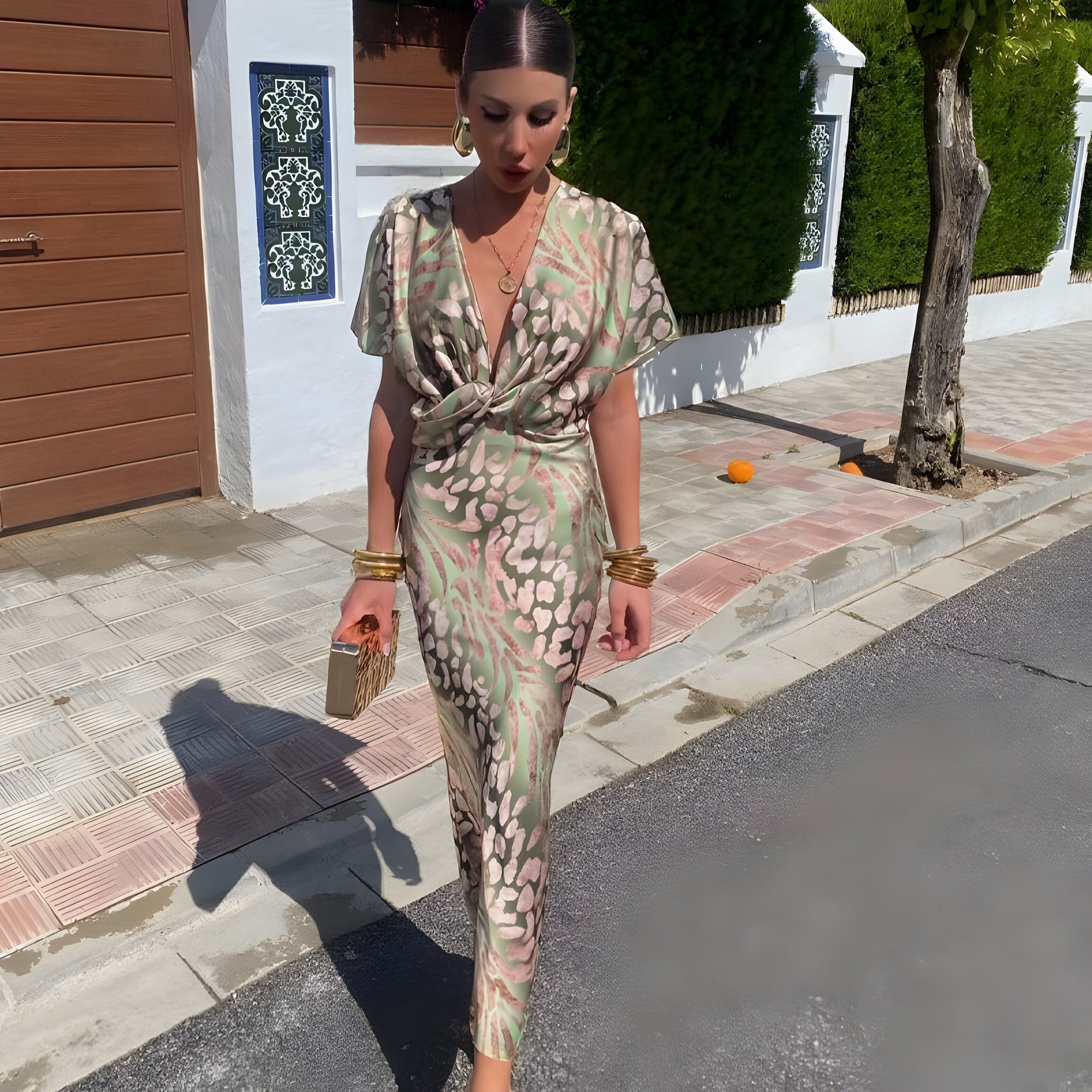 Tiril | Elegante Gedraaide Maxi Jurk