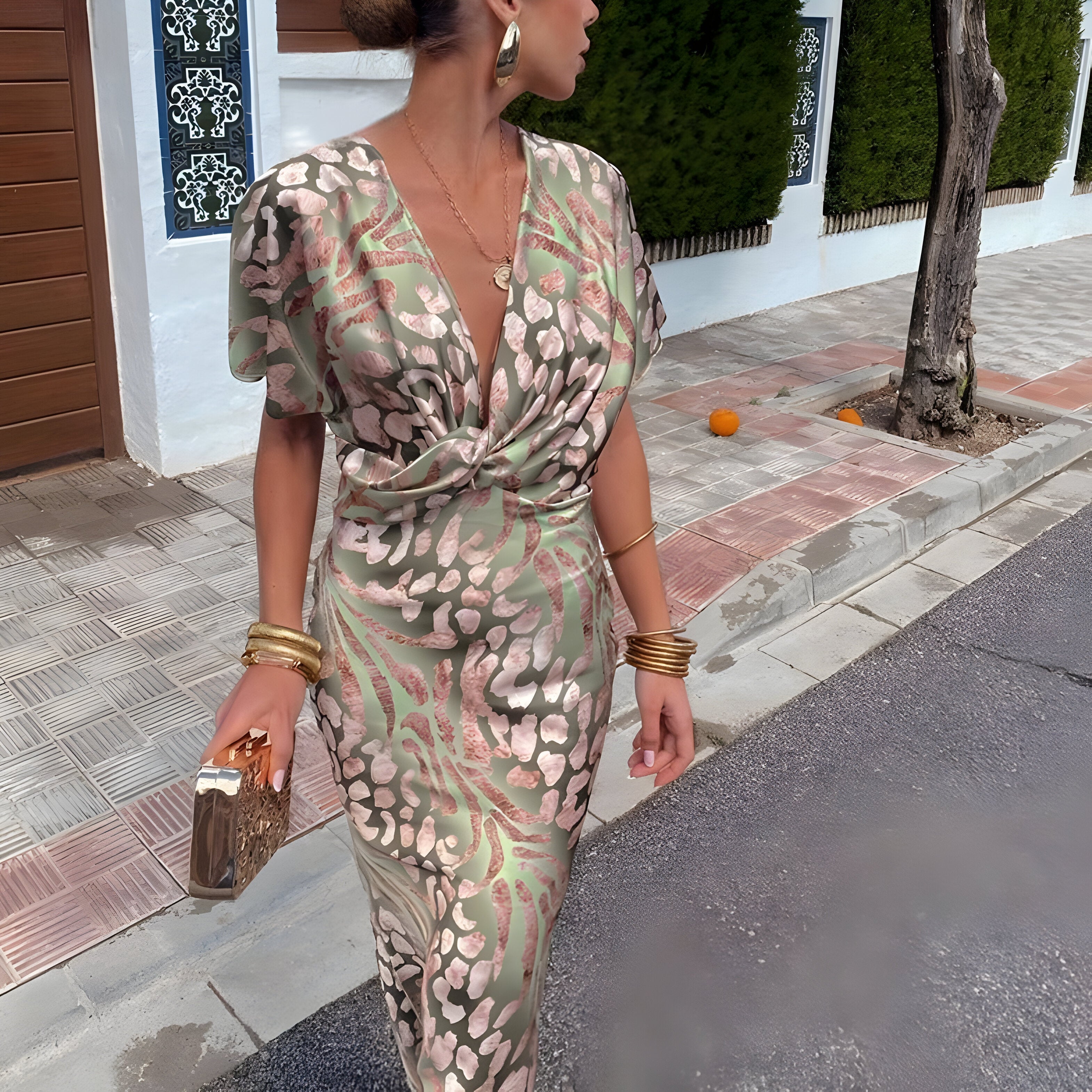 Tiril | Elegante Gedraaide Maxi Jurk