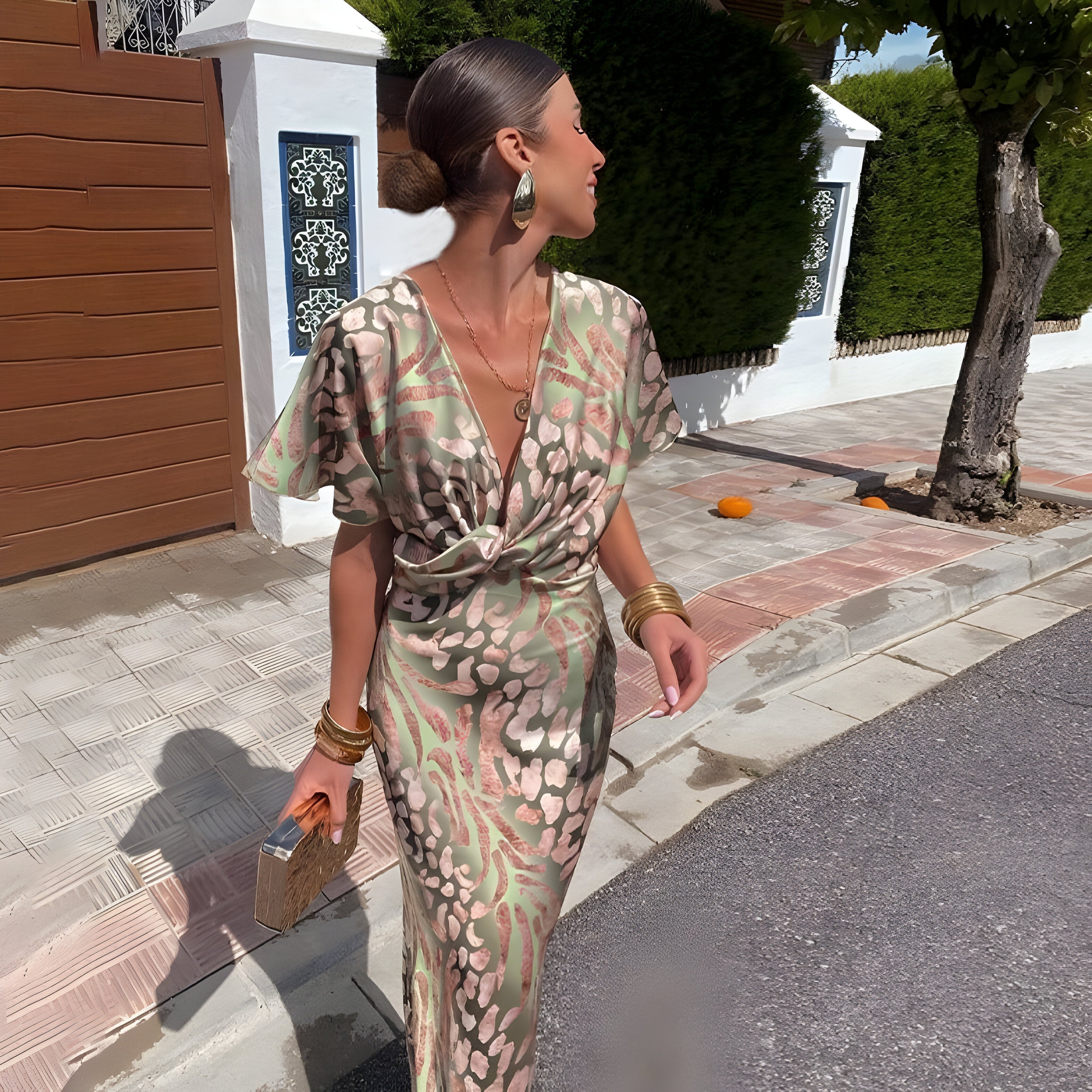 Tiril | Elegante Gedraaide Maxi Jurk