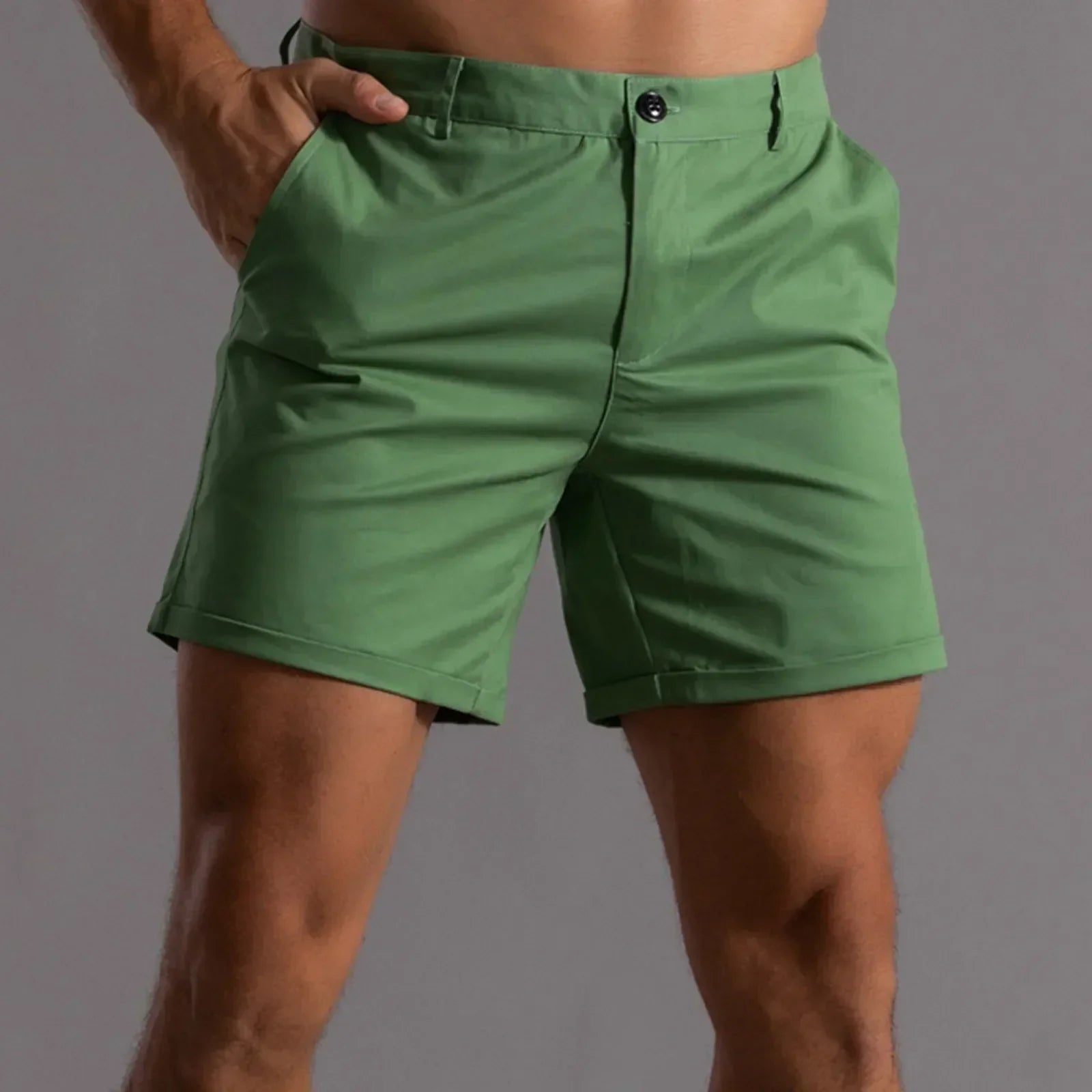 Chino Shorts Katoen Comfort Voor Heren Zomer Pasvorm