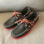 Leren Bootschoenen Heren Handgemaakt Bruin Comfortabel