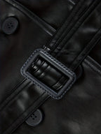 Dames Dubbelrijige Getailleerde Trenchcoat In Vintage Stijl - Trenchcoat