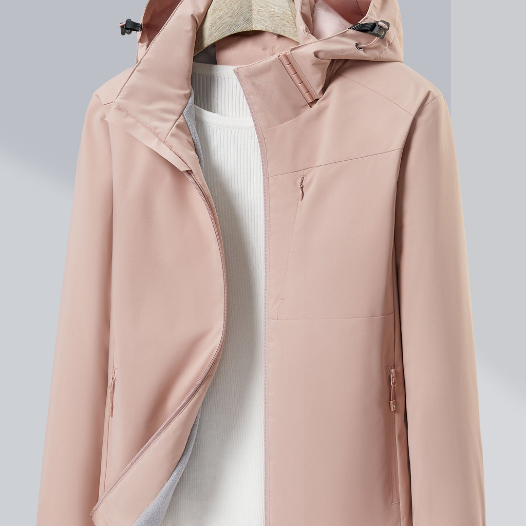 Dames Winddicht En Waterdicht Outdoorjack Polarfleecevoering - Trenchcoat