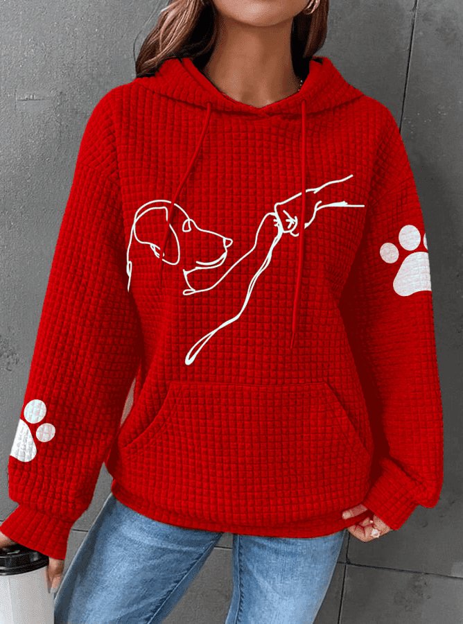 Hoodie Dames Warm Comfortabel Met Logo Hond Liefde