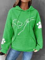 Hoodie Dames Warm Comfortabel Met Logo Hond Liefde