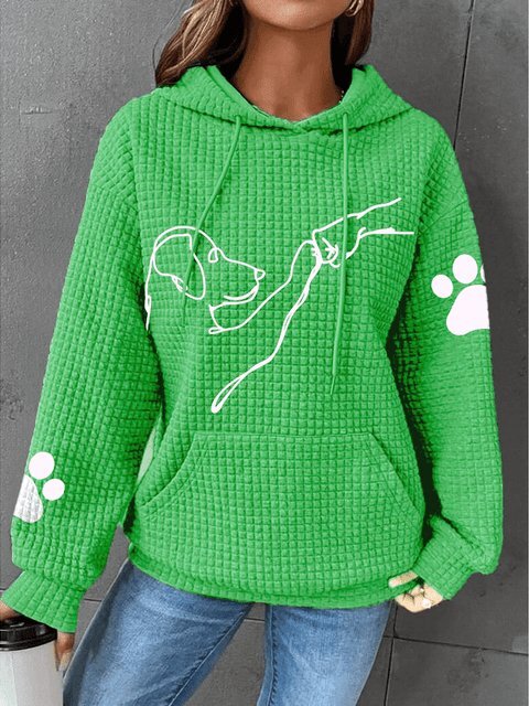 Hoodie Dames Warm Comfortabel Met Logo Hond Liefde