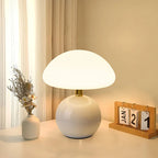 Franse Crème Paddenstoel Lamp Keramiek LED Sfeerverlichting Bauhaus Stijl Tafellamp Met Instelbare Kleuren