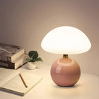 Franse Crème Paddenstoel Lamp Keramiek LED Sfeerverlichting Bauhaus Stijl Tafellamp Met Instelbare Kleuren