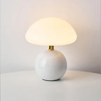 Franse Crème Paddenstoel Lamp Keramiek LED Sfeerverlichting Bauhaus Stijl Tafellamp Met Instelbare Kleuren