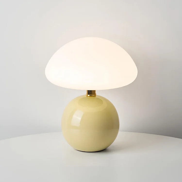 Franse Crème Paddenstoel Lamp Keramiek LED Sfeerverlichting Bauhaus Stijl Tafellamp Met Instelbare Kleuren