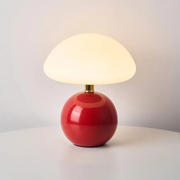 Franse Crème Paddenstoel Lamp Keramiek LED Sfeerverlichting Bauhaus Stijl Tafellamp Met Instelbare Kleuren