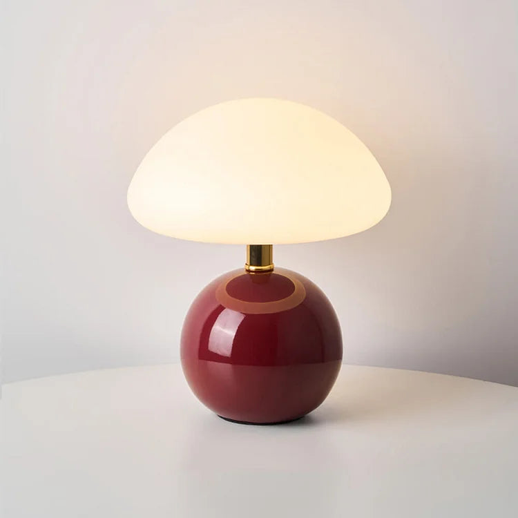 Franse Crème Paddenstoel Lamp Keramiek LED Sfeerverlichting Bauhaus Stijl Tafellamp Met Instelbare Kleuren