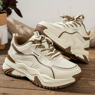 Sneakers Dames Hoge Zool Wit Leer Comfort Pasvorm Maat38