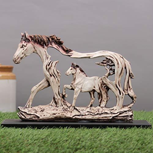 Feng Shui Galloping Horse Showpiece met Houten Basis