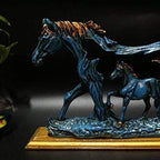 Feng Shui Galloping Horse Showpiece met Houten Basis