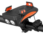 BikePro  4-in-1 Telefoonhouder, Powerbank, Verlichting & Claxon