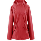 Dames Waterdichte Getailleerde Lente- en Herfstjas met Capuchon - Trenchcoat