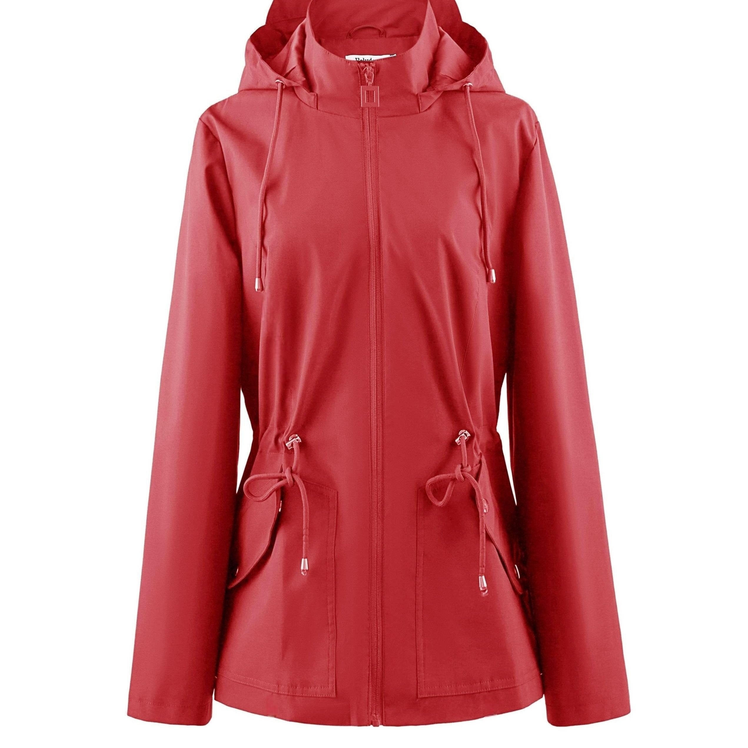 Dames Waterdichte Getailleerde Lente- en Herfstjas met Capuchon - Trenchcoat