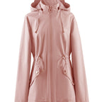 Dames Waterdichte Getailleerde Lente- en Herfstjas met Capuchon - Trenchcoat