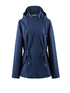 Dames Waterdichte Getailleerde Lente- en Herfstjas met Capuchon - Trenchcoat