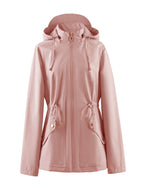 Dames Waterdichte Getailleerde Lente- en Herfstjas met Capuchon - Trenchcoat
