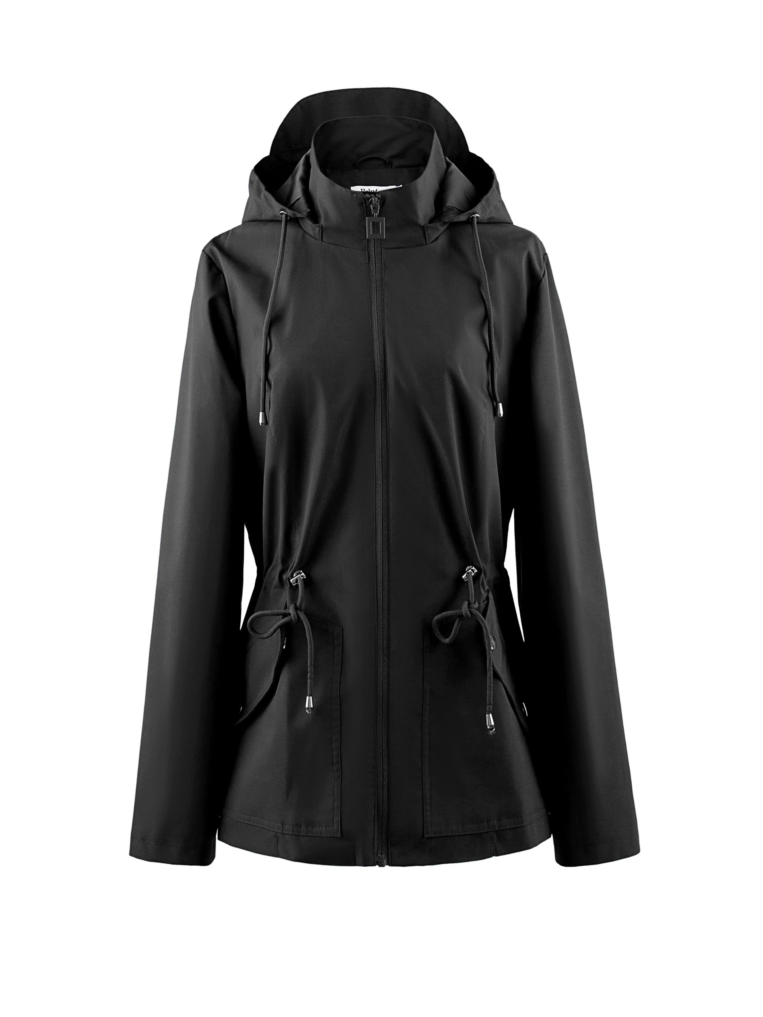 Dames Waterdichte Getailleerde Lente- en Herfstjas met Capuchon - Trenchcoat