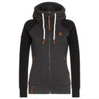 Dames Hoodie met Rits Slank Ontwerp Sportief Voor Actief