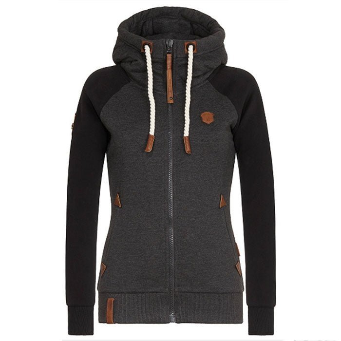 Dames Hoodie met Rits Slank Ontwerp Sportief Voor Actief