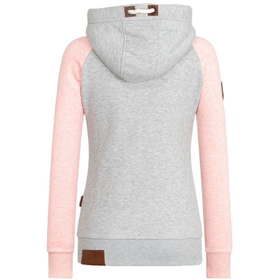 Dames Hoodie met Rits Slank Ontwerp Sportief Voor Actief