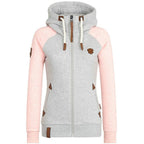 Dames Hoodie met Rits Slank Ontwerp Sportief Voor Actief