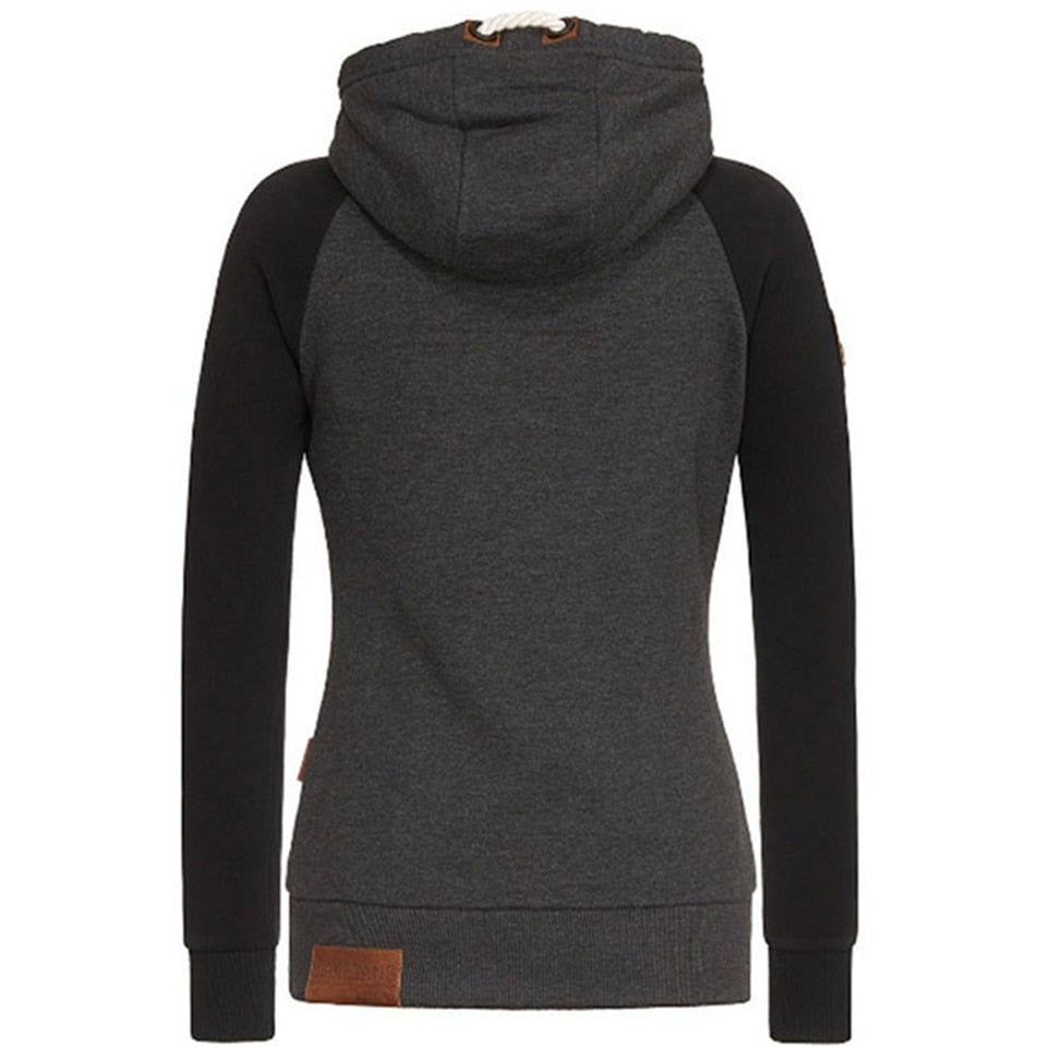 Dames Hoodie met Rits Slank Ontwerp Sportief Voor Actief