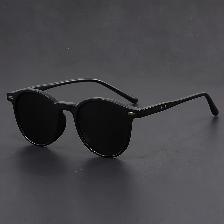 Heren Zonnebril Lichtgewicht Ronde Frame Retro Tortoiseshell Design Trendy Streetstyle Casual Modeaccessoire