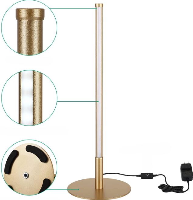 LustrousGold - Strakke Gouden LED-Tafellamp