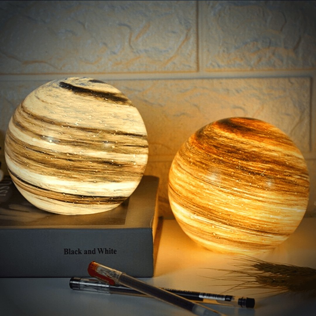Glazen Maanlamp Zachte Lichtbol Met Maanweergave Realistisch