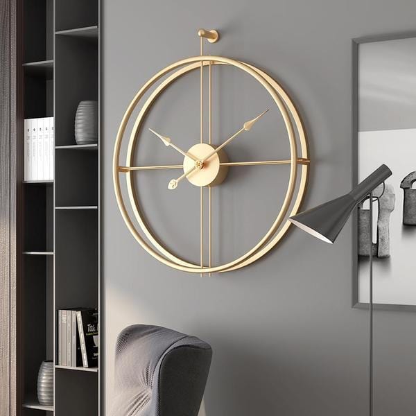 Gouden Scarlett Minimalistische Wandklok voor Modern Interieur