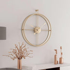 Gouden Scarlett Minimalistische Wandklok voor Modern Interieur