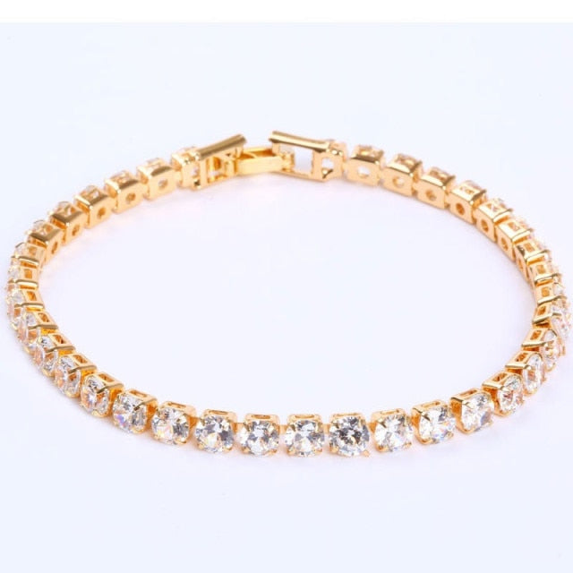 Elegante Zilveren Kettenarmband met Zirconia Tennisarmband voor Dames en Heren, Trendy Geometrisch Ontwerp en Verhoogde Charme, Perfect voor Elke Gelegenheid