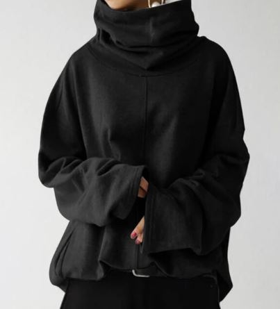 Dames Hoodies Coltruien Hoge Kraag Hoogwaardig Materiaal