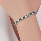 Elegante Zilveren Kettenarmband met Zirconia Tennisarmband voor Dames en Heren, Trendy Geometrisch Ontwerp en Verhoogde Charme, Perfect voor Elke Gelegenheid