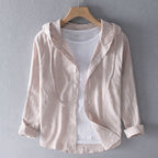 Nova Linnen Hoodie voor Dames met Ademend Vermogen en Comfortabele Pasvorm