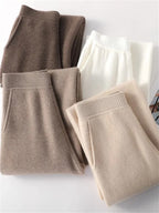 3Leaves Dames Cashmere Comfort Broek voor Luxe Casual Stijl