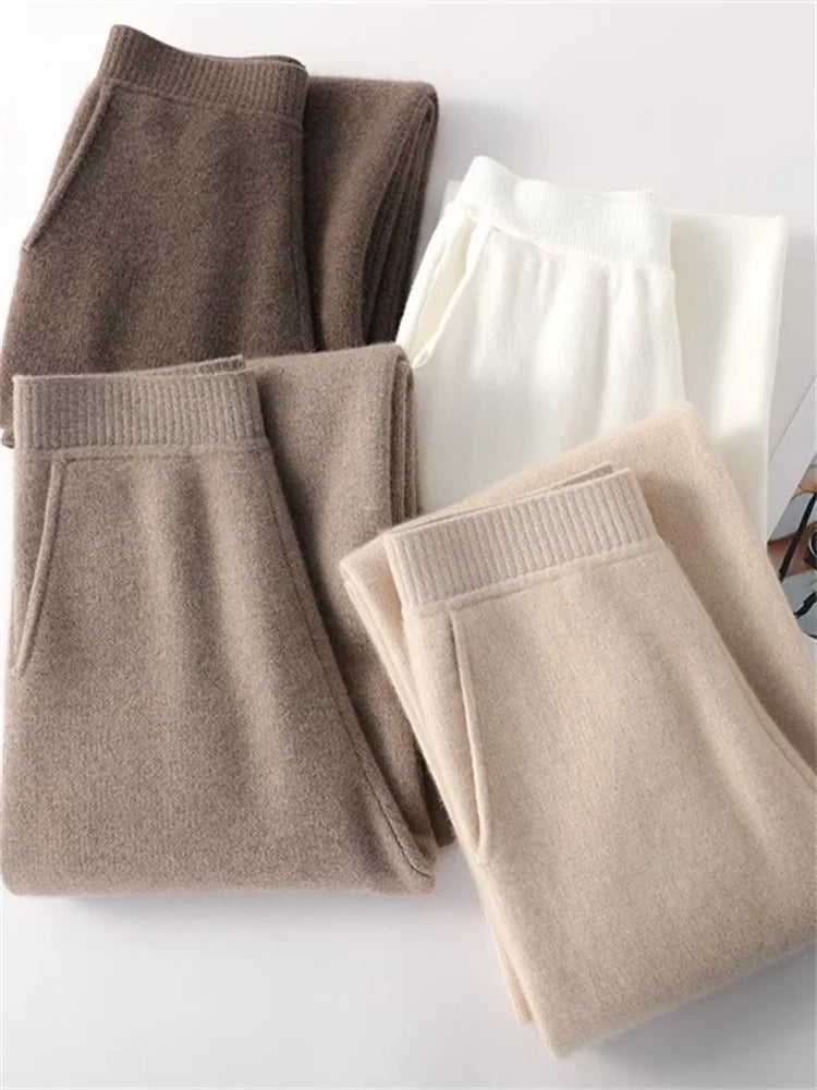 3Leaves Dames Cashmere Comfort Broek voor Luxe Casual Stijl
