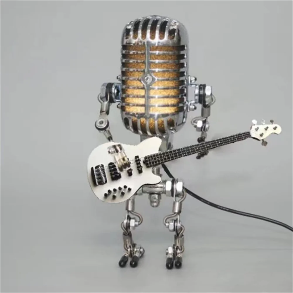 Guitarlamp Robotlamp Met Gitaar Design Luxe Dimbare Tafellamp Voor Woonkamer Slaapkamer En Bureau