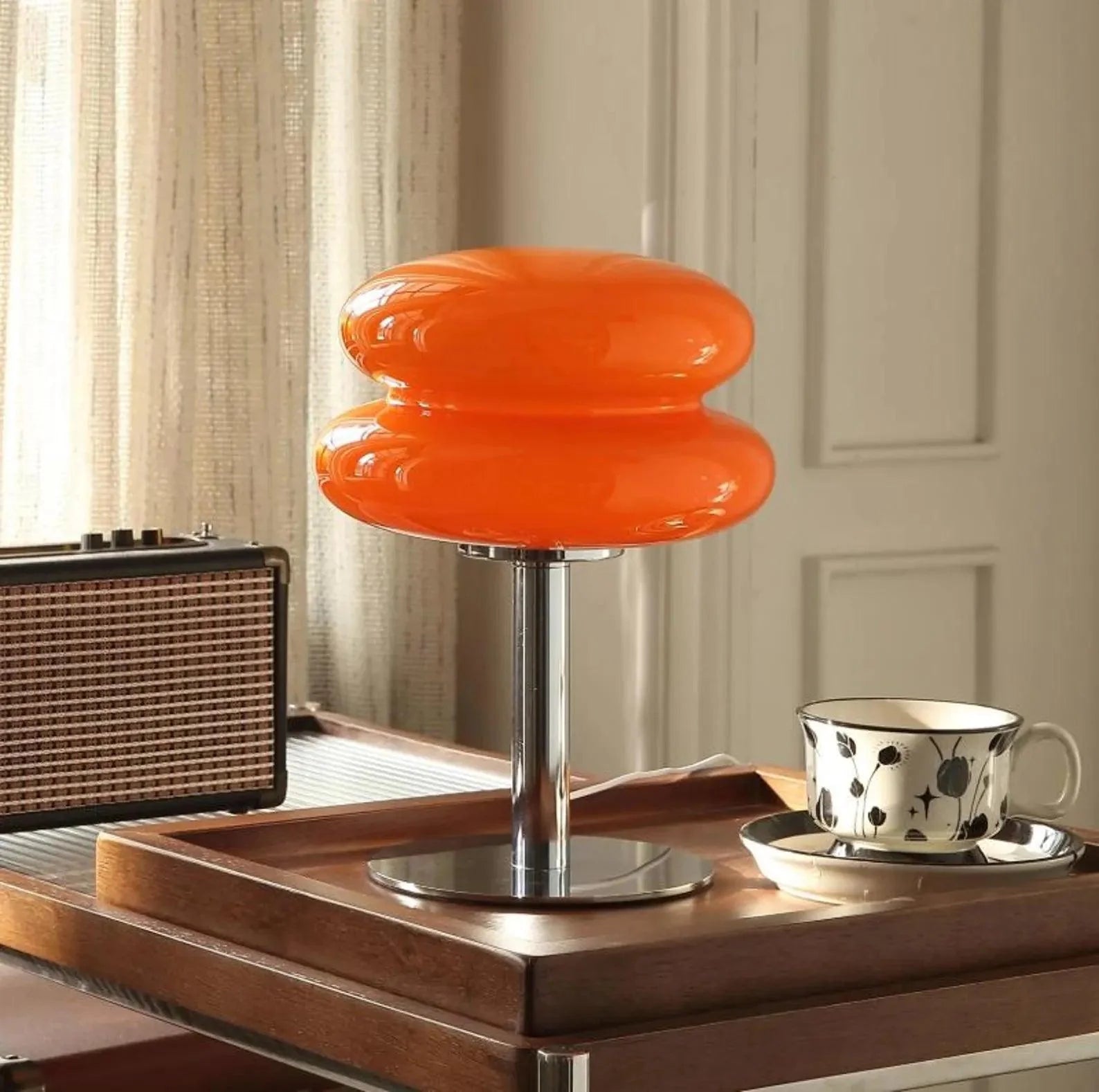 Tafellamp - Minimalistisch Design - Glas - Sfeerlamp - sfeerlicht - Elegant - Woonsupply - Decoratieve Verlichting