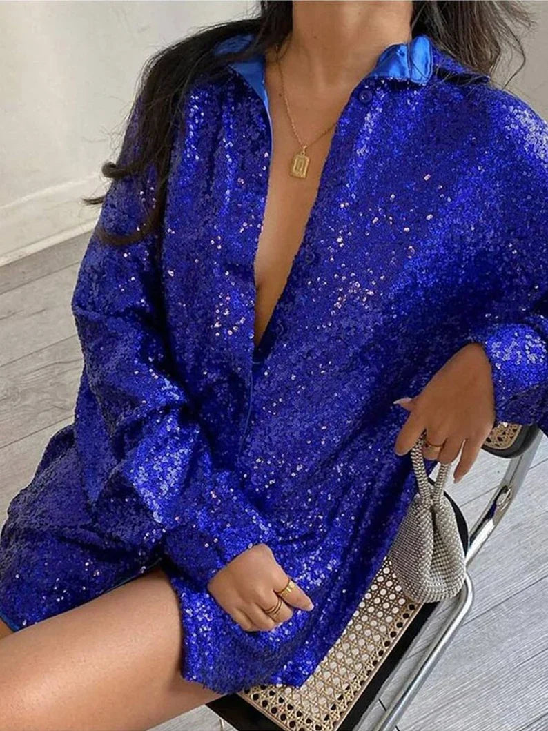 Carello - Oversized Glitter Blouse Voor Dames
