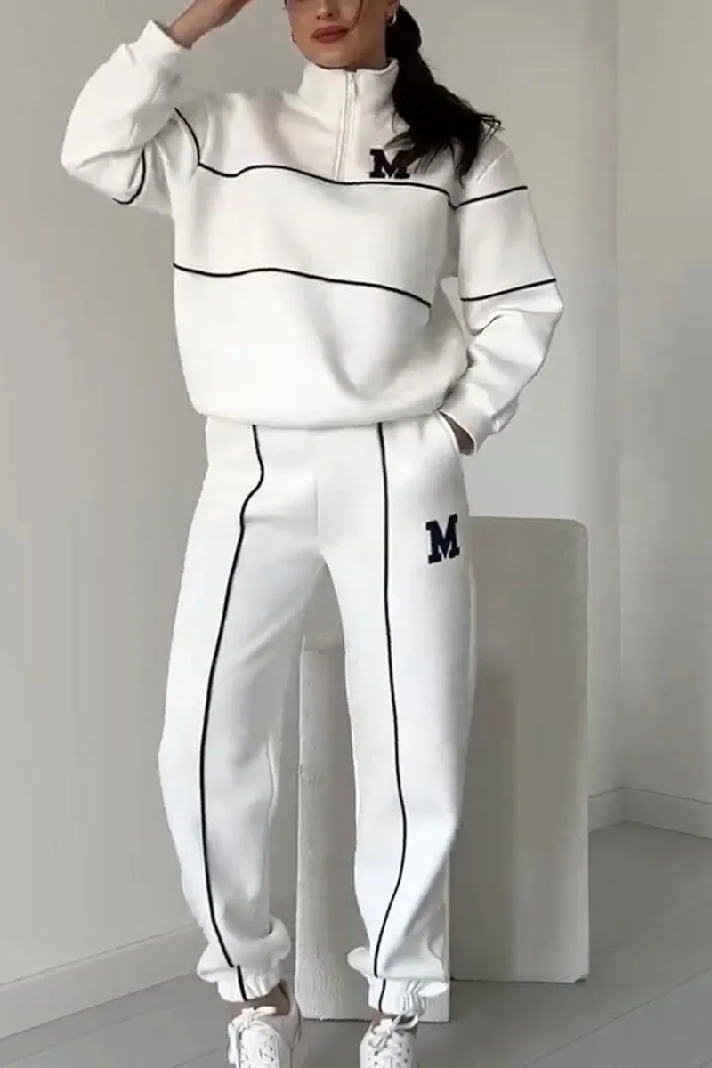 Desire - Trendy Dames Trainingspak Set met Half-Zip Sweater
