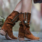 Boho halflange Laarzen met Franjes