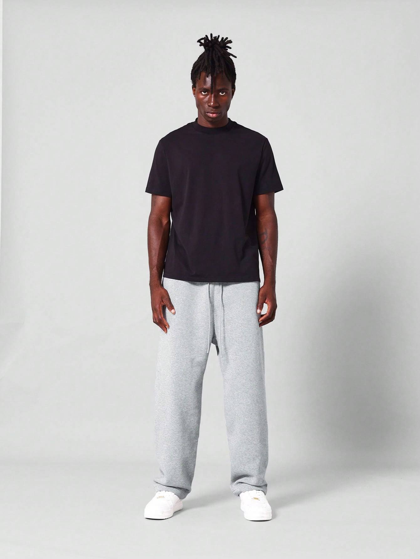 Basis grijze joggingbroek met rechte pasvorm en verlaagd kruis voor mannen Grijs / M