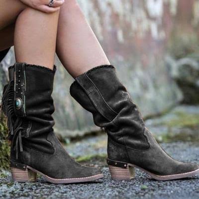Boho halflange Laarzen met Franjes