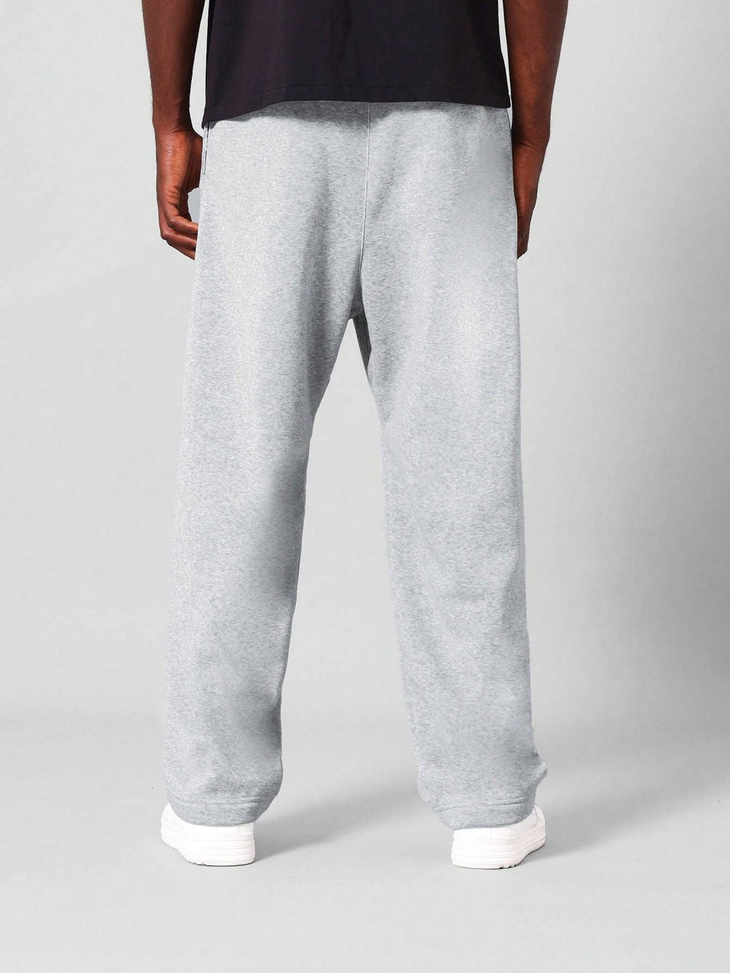 Basis grijze joggingbroek met rechte pasvorm en verlaagd kruis voor mannen Grijs / M